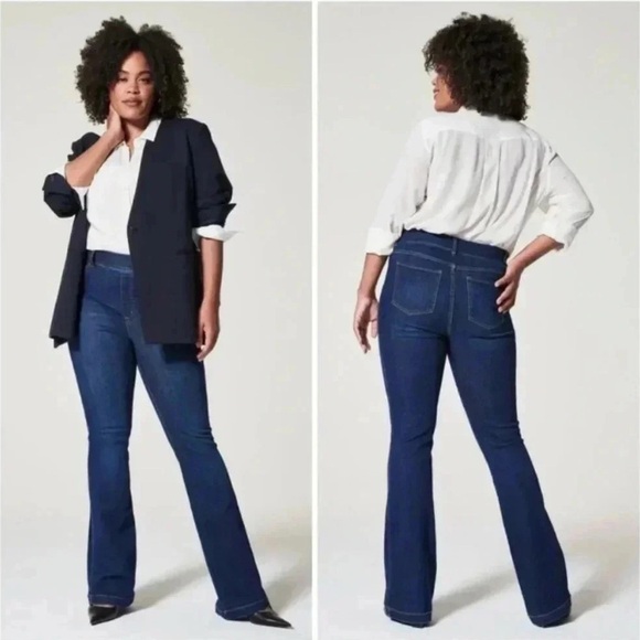 Spanx | Blue Denim Flare Jeans - Picture 1 of 11